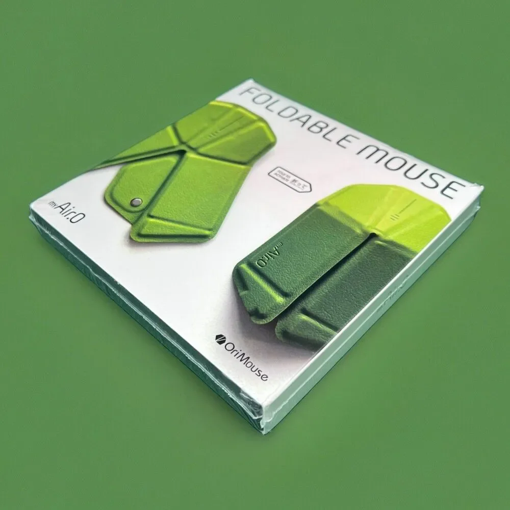 OriMouse myAir.0 Origami Style Foldable Mouse Bluetooth Wireless Lime Green New